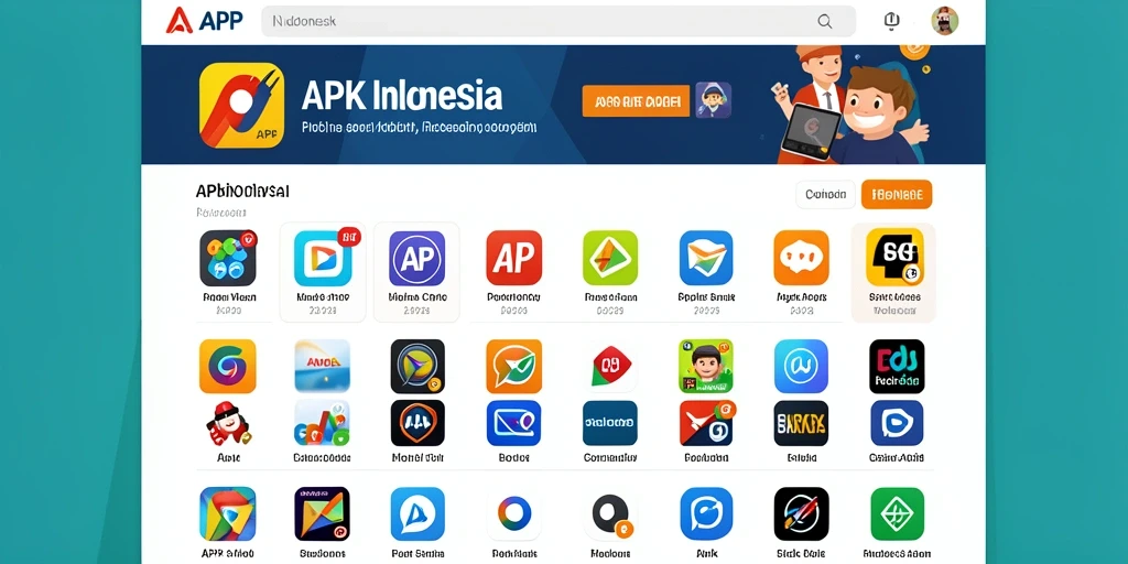 Tampilan layar awal yang menarik dan penuh warna.