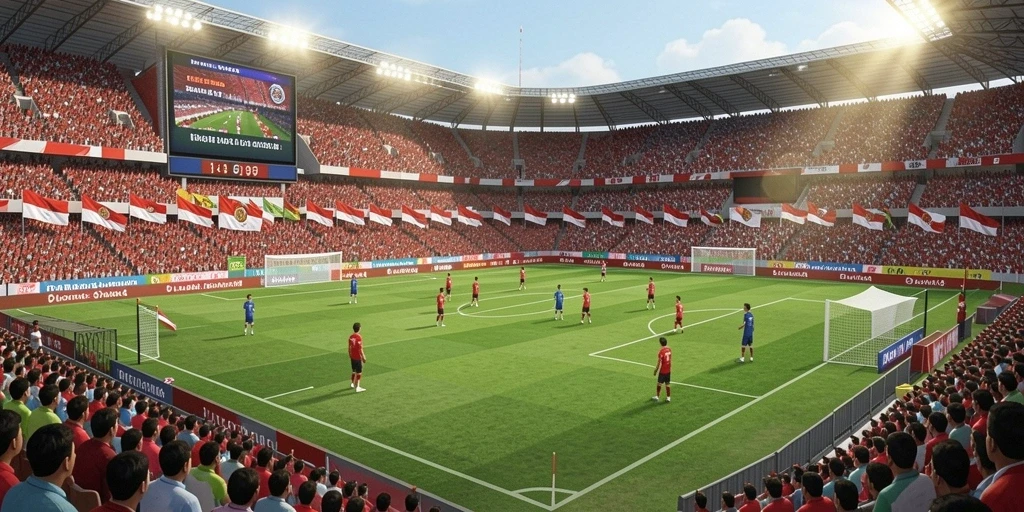 Tangkapan layar aksi pertarungan epik dalam game.